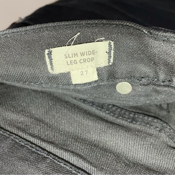 Madewell Slim Wide Leg Crop Jeans in Lunar Wash, size 27 - Picture 9 of 10